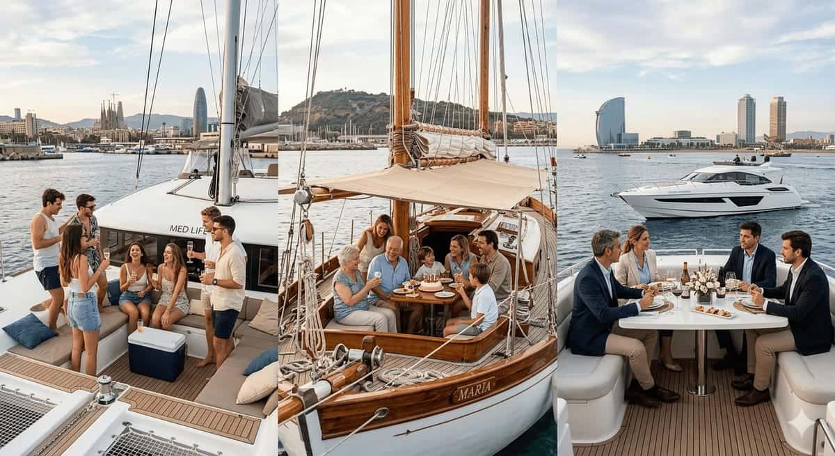 ¿Cumpleaños, aniversario o evento de empresa? Cómo elegir barco en Barcelona según la ocasión
